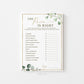 The Price is Right Printable Baby Shower Game . Greenery and Gold . Printable Icebreaker . Sip and See Gender Reveal . Instant Download . G2