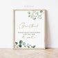 Guestbook Sign Printable . Please Leave Your Wishes for Mr and Mrs . Greenery and Gold . Wedding Bridal Shower . 8x10 Instant Download G2