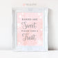 Babies are Sweet Please Take a Treat Favors Sign . Baby its Cold Outside Winter Baby Shower Girl . Pink Silver . Printable Instant Download