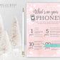Whats on Your Phone Baby Shower Game Printable, Pink Silver and Gold, Winter Girl Shower, Baby its Cold Outside, Printable Instant Download