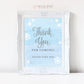 Thank You for Coming Please Take One Printable . Baby its Cold Outside Winter Snowflakes Baby Shower Boy . Blue Silver . Instant Download