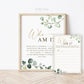 Who Am I Bridal Shower Bachelorette Printable Game Sign + Cards . Favorite Memories with the Bride . Greenery and Gold . Instant Download G2