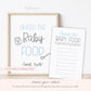 Guess the Baby Food Baby Shower Game Sign and Cards . Boy Girl Baby . Kraft + Black & White . Printable 8x10 Instant Digital Download . K4