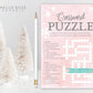 Baby Shower Crossword Puzzle Game . Baby It's Cold Outside Girl . Winter Snowflakes . Pink and Silver . Printable Instant Download