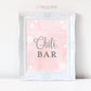 Chili Bar Food Table Sign Printable . Baby its Cold Outside Winter Wonderland . Birthday Party Baby Shower Girl . Pink & Silver Glitter 8x10
