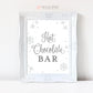 Hot Chocolate Bar Sign Printable . Baby its Cold Outside Winter Wonderland . Birthday Party Wedding Bridal Baby Shower . Pink & Silver 8x10