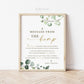 A Message From the Bump PRINTABLE Personalized . Baby Shower Bump Sign . Message From Baby . Greenery and Gold . DIGITAL DOWNLOAD G2