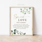 Spread Love Not Germs Help Keep Loved Ones Safe Printable . Covid Safety Sign . Wedding Bridal Baby Shower . 8x10 Download Greenery Gold G2