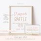 Diaper Raffle Printable Sign + Ticket Insert Cards . Boy or Girl Baby Shower . Kraft + Black & White . 8x10 Instant Digital Download . K4