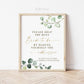 Help the Busy Bride-to-be by Making Yourself the Addressee Printable Sign . Greenery + Gold . Bridal Shower . 8x10 Instant Download G2