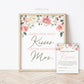 Guess How Many Kisses for the Soon-to-be Mrs Cards and Sign Printable . Pink Floral . Bridal Shower Bachelorette . Instant Digital Download