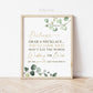 Dont Say Wedding or Price Pearl Necklace Game Sign Printable . Greenery and Gold . Bridal Shower Bachelorette Hens Party . 8x10 PDF . G2