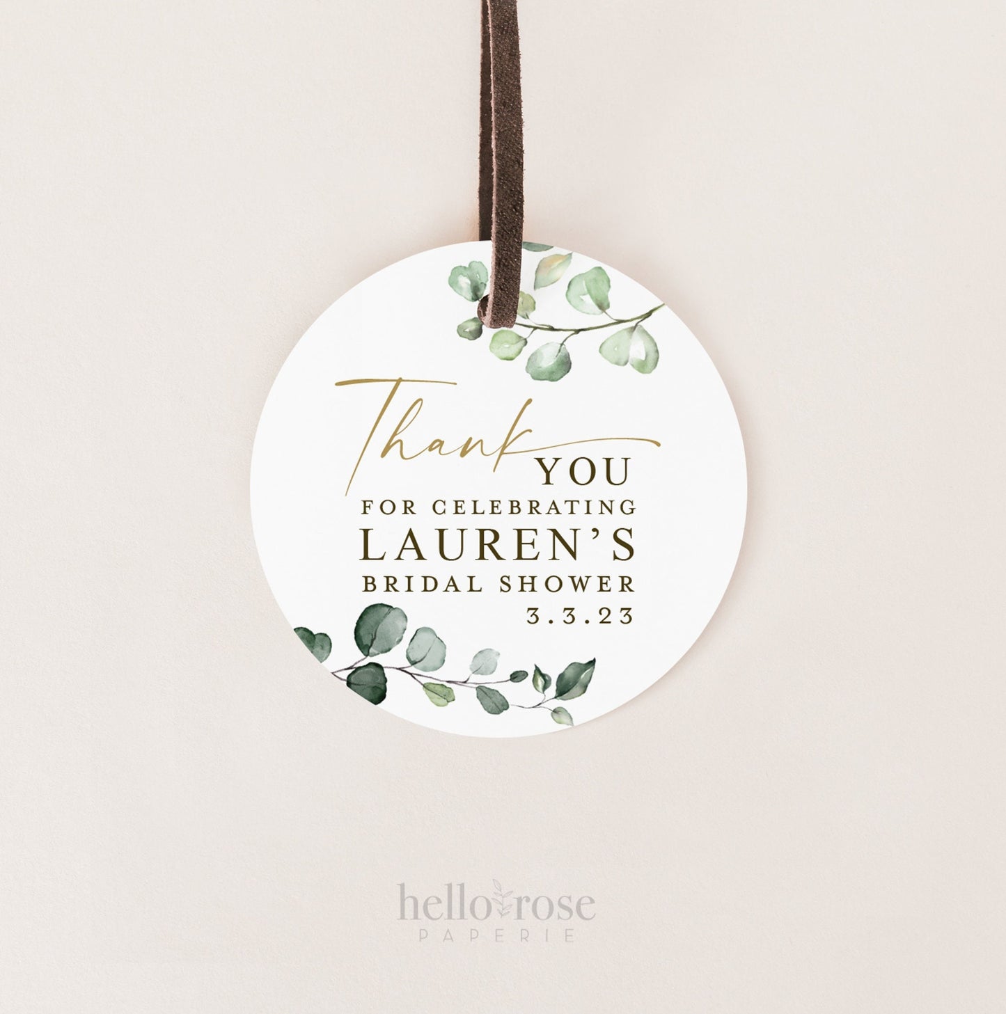 PRINTABLE Thank You Bridal Shower Tags Stickers Labels . Personalized Bridal Shower Bachelorette Party Favors . 2.25" Digital Download PDF