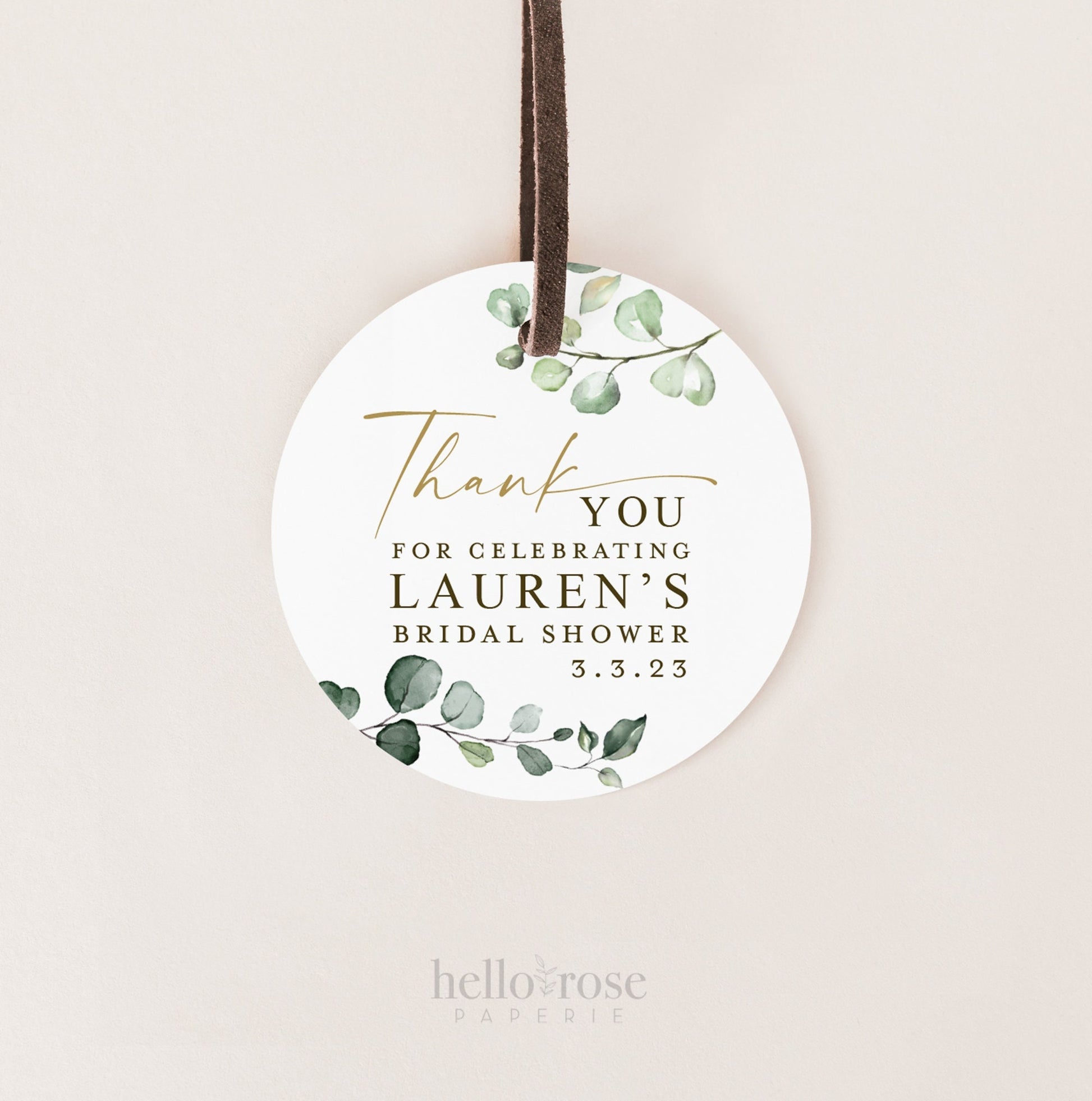 PRINTABLE Thank You Bridal Shower Tags Stickers Labels . Personalized Bridal Shower Bachelorette Party Favors . 2.25" Digital Download PDF