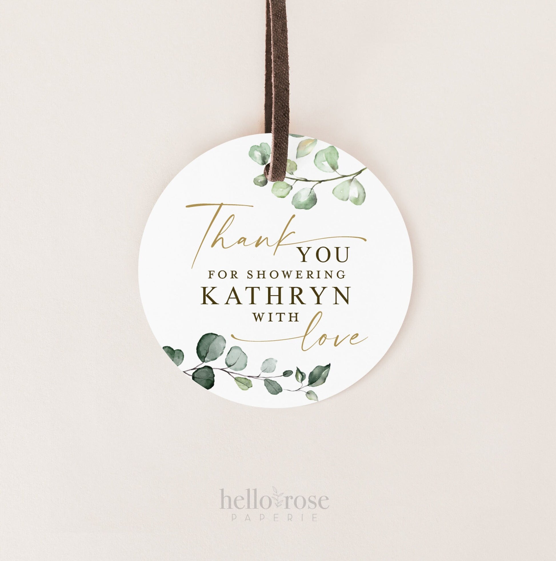 PRINTABLE Thank You for Showering with Love Bridal Shower Tags Stickers Labels . Personalized Party Favor Tags . Digital Download PDF