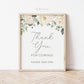 Thank You for Coming Printable Favors Table Sign 8x10 . White Floral . Baby Bridal Shower Wedding Bachelorette Hens Birthday Party . PDF