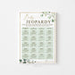 Baby Jeopardy Printable Baby Shower Game . Greenery and Gold . Printable Icebreaker . Sip and See Gender Reveal . Instant Download . G2