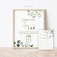 Parenting Tip Jar Printable Game Sign and Cards . Boy Girl Neutral Baby Shower . Greenery and Gold . 8x10 Sign Instant Download G2