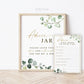 Advice and Well Wishes for the Mr and Mrs Cards + Sign Printable . Greenery + Gold . Bridal Shower Bachelorette Party . Instant Download G2