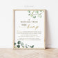 A Message From the Bump Mommy and Daddy Printable . Baby Shower Bump Sign . Message From Baby . Greenery and Gold . Instant Download 8x10 G2