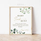 Baby Sock Hunt Game Sign . Find the Socks . Boy Girl Neutral Baby Shower . Greenery and Gold Boho Rustic . 8x10 Sign Instant Download G2