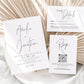 Wedding Invitation Template Suite with RSVP, Details, QR Code . Minimalist Modern Wedding Set . Editable Instant Download . Templett PENNY
