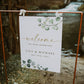 Wedding Welcome Template Sign . Greenery and Gold . Welcome Wedding Template . PRINTABLE Editable Poster . Instant Download Templett PENNY