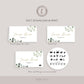 Place Cards Template for Wedding . Greenery and Gold . Table Number Name Escort Cards . PRINTABLE Editable Templett Instant Download . G2-T