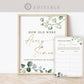 How Old Were the Bride and Groom . Bridal Shower Wedding Game . Greenery + Gold . PRINTABLE Editable Template Instant Download Templett G2-T