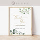 Thank You for Coming Please Take One Sign . Greenery + Gold . Baby Bridal Shower Wedding Party . Template Instant Download Templett G2-T