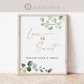 Love is Sweet Please Take a Treat Sign . Greenery . Wedding Engagement Bridal Shower Bachelorette . Template Instant Download Templett G2-T