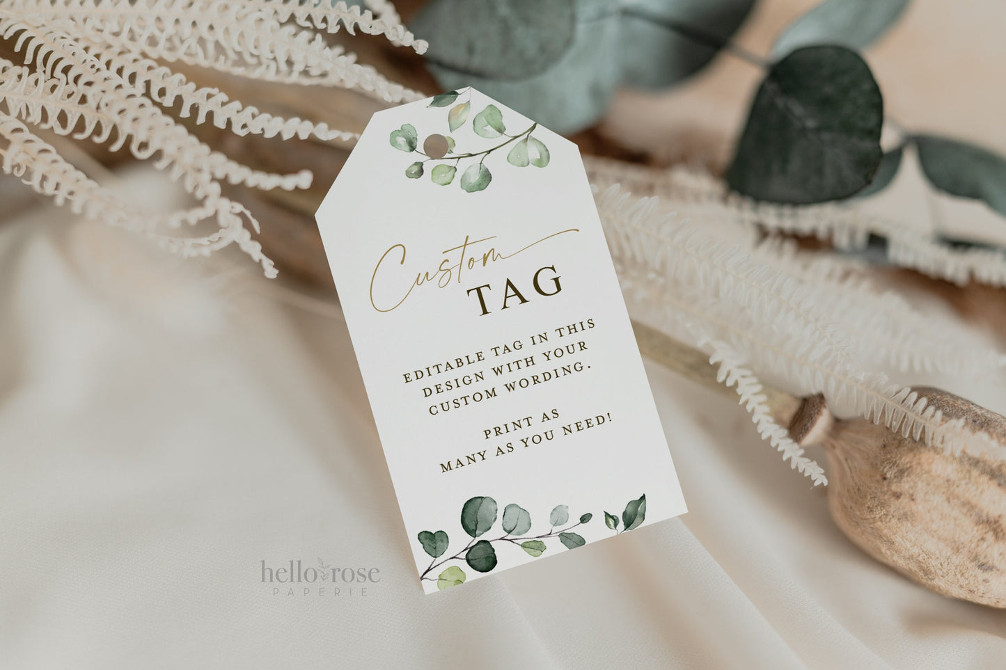 Greenery Wedding Favor Tags Editable Template . Bridal Shower Baby Shower Thank You Tags Personalized . PRINTABLE Templett Download G2-T