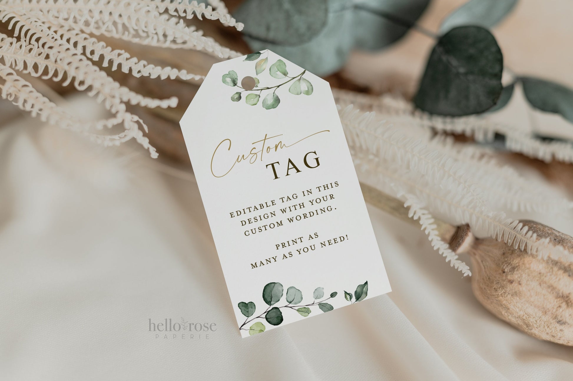 Greenery Wedding Favor Tags Editable Template . Bridal Shower Baby Shower Thank You Tags Personalized . PRINTABLE Templett Download G2-T