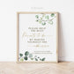 Help the Busy Parents to Be Addressee Sign Printable . Greenery + Gold . Baby Shower Thank You Card Envelope Sign . Instant Download 8x10 G2