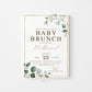 Coffee and Tea Bar Sign Printable . Greenery and Gold . Wedding Engagement Bridal Shower Baby Shower . Instant Download 8x10 G2