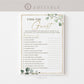 Bridal Shower Find the Guest Who Printable Game . Greenery and Gold . PRINTABLE Editable Template . Instant Download Templett G2-T