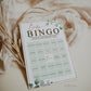 Baby Shower Bingo Pre Filled Unique Game Cards . Gift Opening Game. Greenery Gold PRINTABLE Editable Template Instant Download Templett G2-T