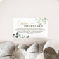 Custom Enclosure Card Editable Template . Wedding Baby Bridal Shower . Invite Insert . Greenery + Gold . PRINTABLE Templett Instant Download