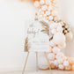 Oh Baby Welcome Sign . Boho Pampas Grass Baby Shower Template . PRINTABLE Editable Poster . Instant Download Templett ELISA