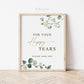 For Your Happy Tears Printable Sign . Wedding Tissue Favors Sign . Wedding Tissues . Greenery and Gold . 8x10 Instant Download G2