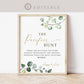 Pacifier Hunt Baby Shower Game Table Sign . Boy Girl Neutral . Greenery Gold . PRINTABLE Editable Template Instant Download Templett G2-T