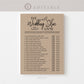 The Wedding Shoe Game . Wedding Bridal Shower Engagement Party Rehearsal Dinner . Kraft . PRINTABLE Editable Template Download Templett