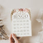 Find the Guest Bingo Baby Shower Game . Pink Floral Boho Pampas Girl Baby Shower . PRINTABLE Editable Template . Instant Download Templett