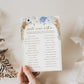 Would She Rather Boy Baby Shower Game . Blue Floral Boho Pampas Boy Baby Shower . PRINTABLE Editable Template . Instant Download Templett