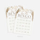 Baby Shower Bingo 50 Pre Filled Unique Printable Game Cards . Present Gift Opening Bingo Game . Pampas Grass White Floral . Instant Download