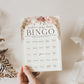 Baby Shower Bingo Personalized Game . Pink Floral Boho Pampas Girl Baby Shower . PRINTABLE Editable Template . Instant Download Templett