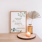 Help the Busy Mom to Be Addressee Sign Printable Template . Greenery + Gold . Baby Shower Thank You Cards . Instant Download Templett G2-T