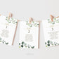 Wedding Seating Chart Table Cards Template . Table Numbers Header Card + Head Table Cards . Greenery Gold . PRINTABLE Editable Templett G2-T