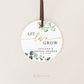 Let Love Grow Bridal Shower Wedding Succulent Favor Tags . Personalized Editable Template Greenery . PRINTABLE Templett Instant Download G-2