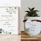 Let Love Grow Please Take a Succulent Sign . Greenery Gold . Bridal Shower Wedding . Editable Printable Template Instant Download Templett